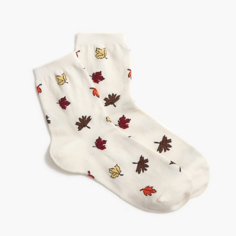J. Crew Fall leaves boot socks
